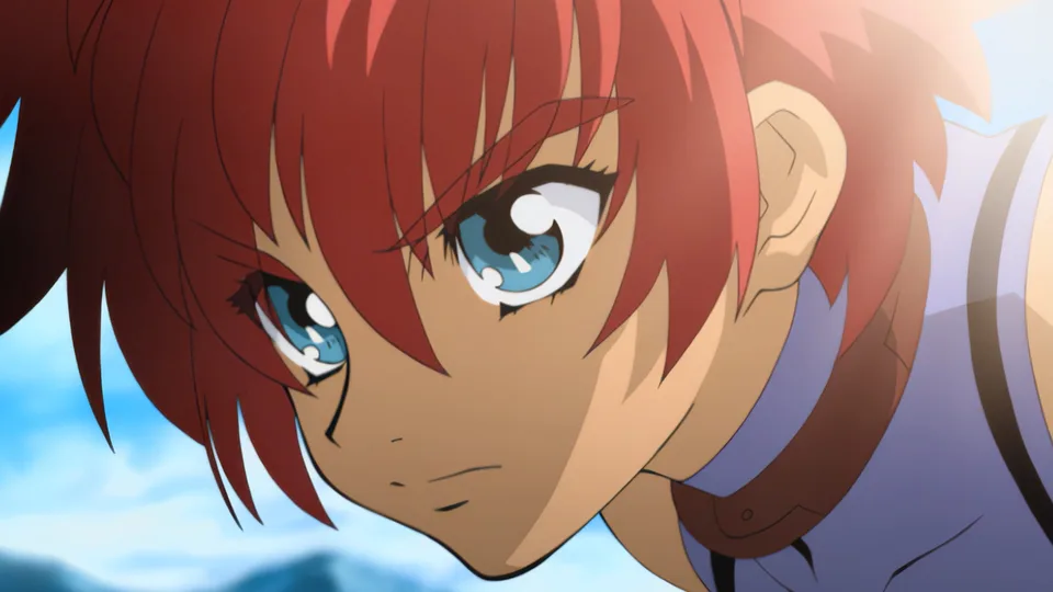 Anime cutscene of Reid Hershel looking to the sky in Tales of Eternia Remastered